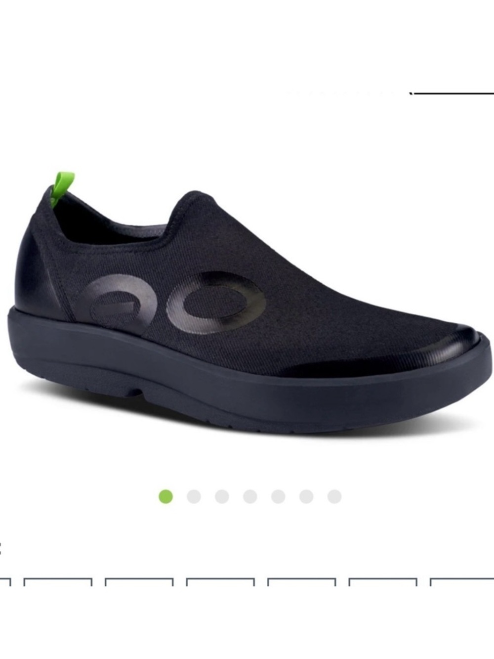 OOFOS Oomg Eezee Low Shor Black Mens 9